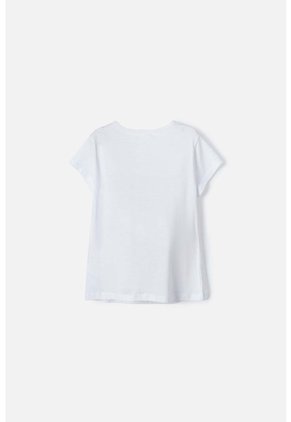 Camiseta De Barbie Manga Corta Blanca Para Niña 12