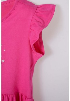 Vestido De Barbie Manga Corta Fucsia Para Niña 8