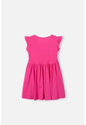 Vestido De Barbie Manga Corta Fucsia Para Niña 8