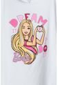 Camiseta De Barbie Manga Corta Blanca Para Niña 8 de MATTEL