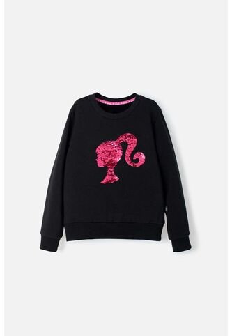 Buzo De Barbie Cuello Redondo Negro Para Niña 4 MATTEL