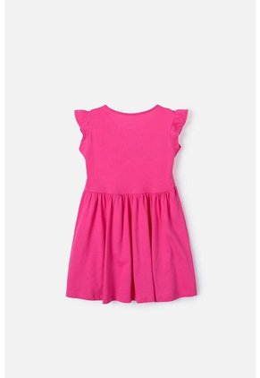 Vestido De Barbie Manga Corta Fucsia Para Niña 6
