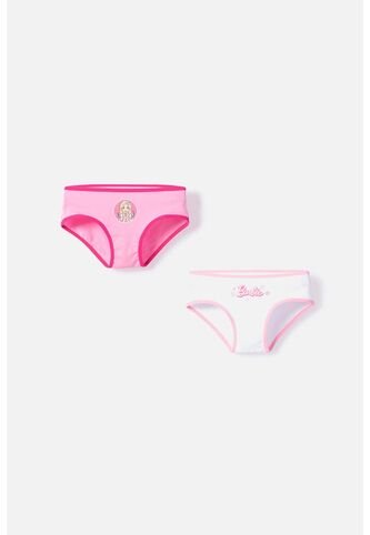Pack X2 Panties  De Barbie Rosado Estampado Para Niña 6 MATTEL
