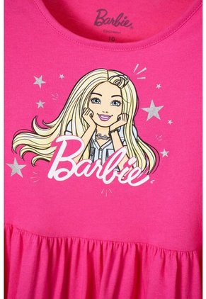 Vestido De Barbie Manga Corta Fucsia Para Niña 10