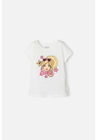 Camiseta De Baribie Manga Corta Marfil Para Niña 10 MATTEL