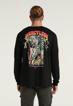 Camiseta Manga Larga Negro Mattelsa Masculino