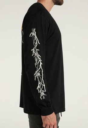 Camiseta Manga Larga Negro Mattelsa Masculino