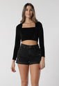 Crop Top Negro Mattelsa de Mattelsa