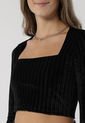Crop Top Negro Mattelsa de Mattelsa