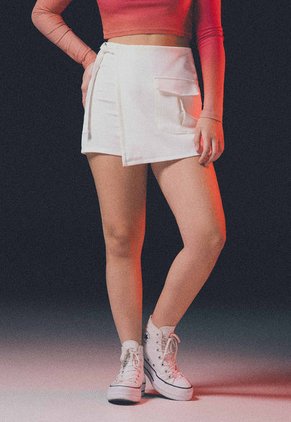 Falda Short Marfil Mattelsa