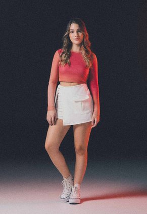 Falda Short Marfil Mattelsa