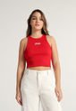 Crop Top Rojo-Blanco Mattelsa de Mattelsa