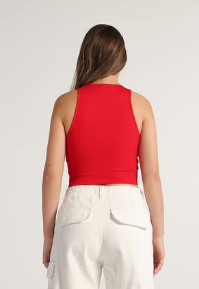 Crop Top Rojo-Blanco Mattelsa