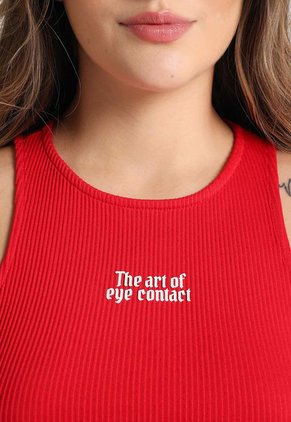 Crop Top Rojo-Blanco Mattelsa