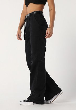 Pantalón Negro Mattelsa Wide Leg