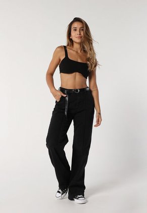 Pantalón Negro Mattelsa Wide Leg