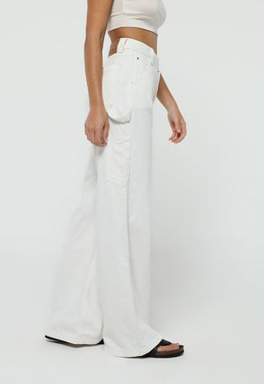 Jean Blanco Hueso Mattelsa Wide Leg