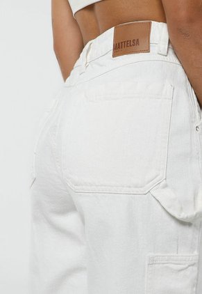 Jean Blanco Hueso Mattelsa Wide Leg