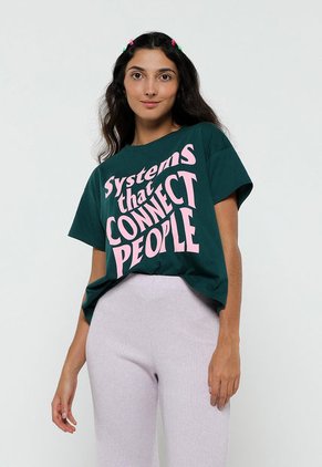 Camiseta Verde-Rosa Mattelsa