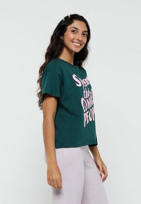 Camiseta Verde-Rosa Mattelsa