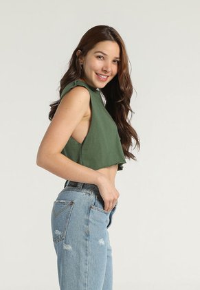 Crop Top Verde Mattelsa Femenino