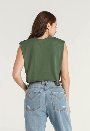 Crop Top Verde Mattelsa Femenino