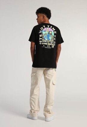 Camiseta Negro-Multicolor Mattelsa