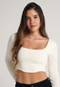 Crop Top Marfil Mattelsa de Mattelsa