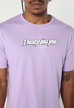 Camiseta Lila-Blanco-Negro Mattelsa