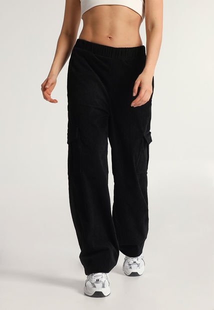 Pantalón Cargo Negro Mattelsa Baggy