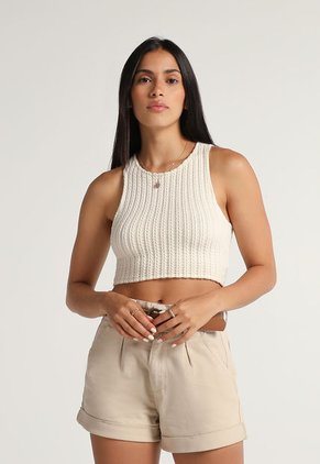 Crop Top Marfil Mattelsa