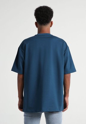 Camiseta Azul Petróleo-Blanco-Mostaza Mattelsa