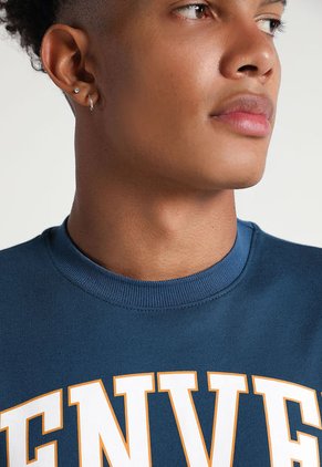 Camiseta Azul Petróleo-Blanco-Mostaza Mattelsa