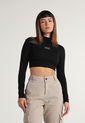 Crop Top  Negro-Blanco Mattelsa de Mattelsa