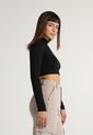 Crop Top  Negro-Blanco Mattelsa de Mattelsa