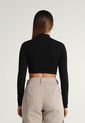 Crop Top  Negro-Blanco Mattelsa de Mattelsa