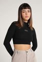 Crop Top  Negro-Blanco Mattelsa de Mattelsa