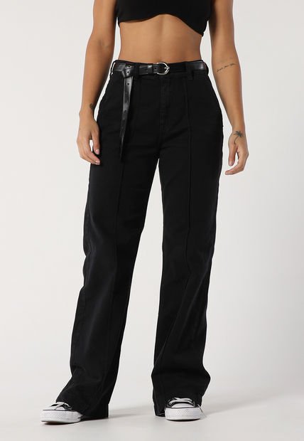 Pantalón Negro Mattelsa Wide Leg