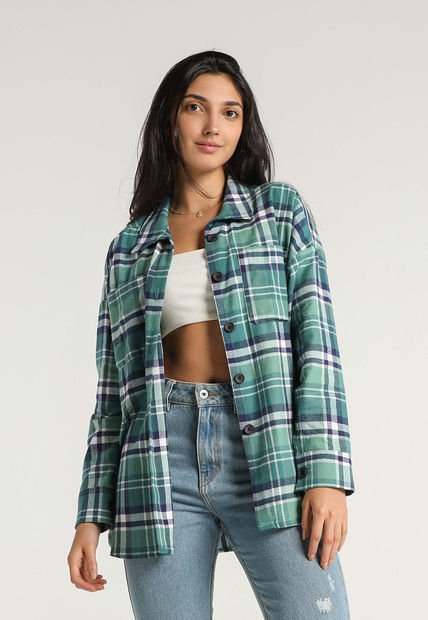 Camisa Verde-Azul Mattelsa