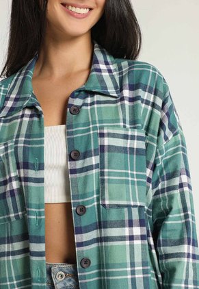 Camisa Verde-Azul Mattelsa