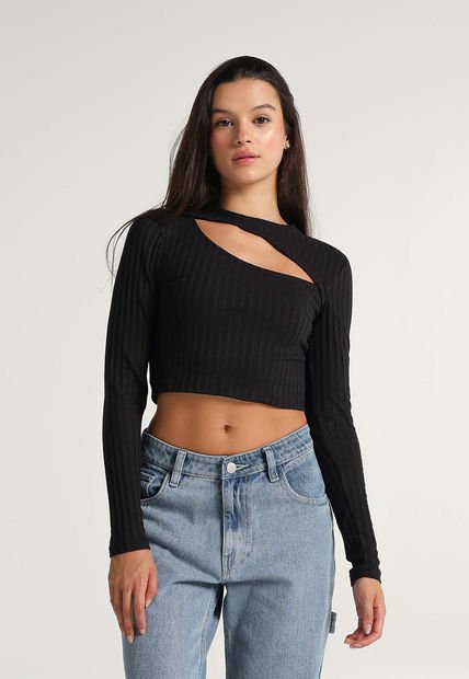 Crop Top Negro Mattelsa