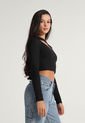 Crop Top Negro Mattelsa de Mattelsa