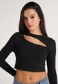 Crop Top Negro Mattelsa de Mattelsa