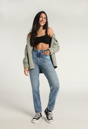 Jean Azul Mattelsa Mom Fit y Boyfriend