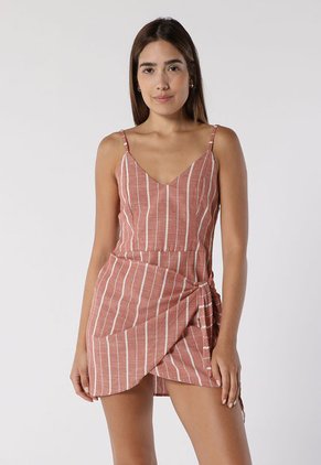 Vestido Terracota-Blanco Mattelsa