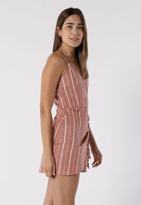 Vestido Terracota-Blanco Mattelsa