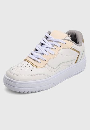 Tenis Lifestyle Blanco-Beige-Dorado Maui Shoes	
