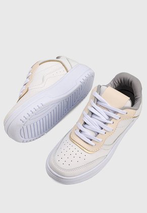 Tenis Lifestyle Blanco-Beige-Dorado Maui Shoes	