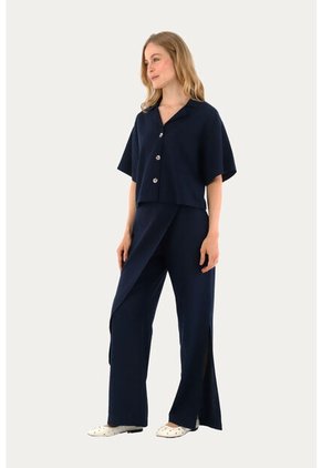 Camisa Matilde Azul Oscuro Mercedes Campuzano