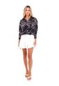 Camisa Boyfriend Haven Palmeras Negro Mercedes Campuzano de Mercedes Campuzano